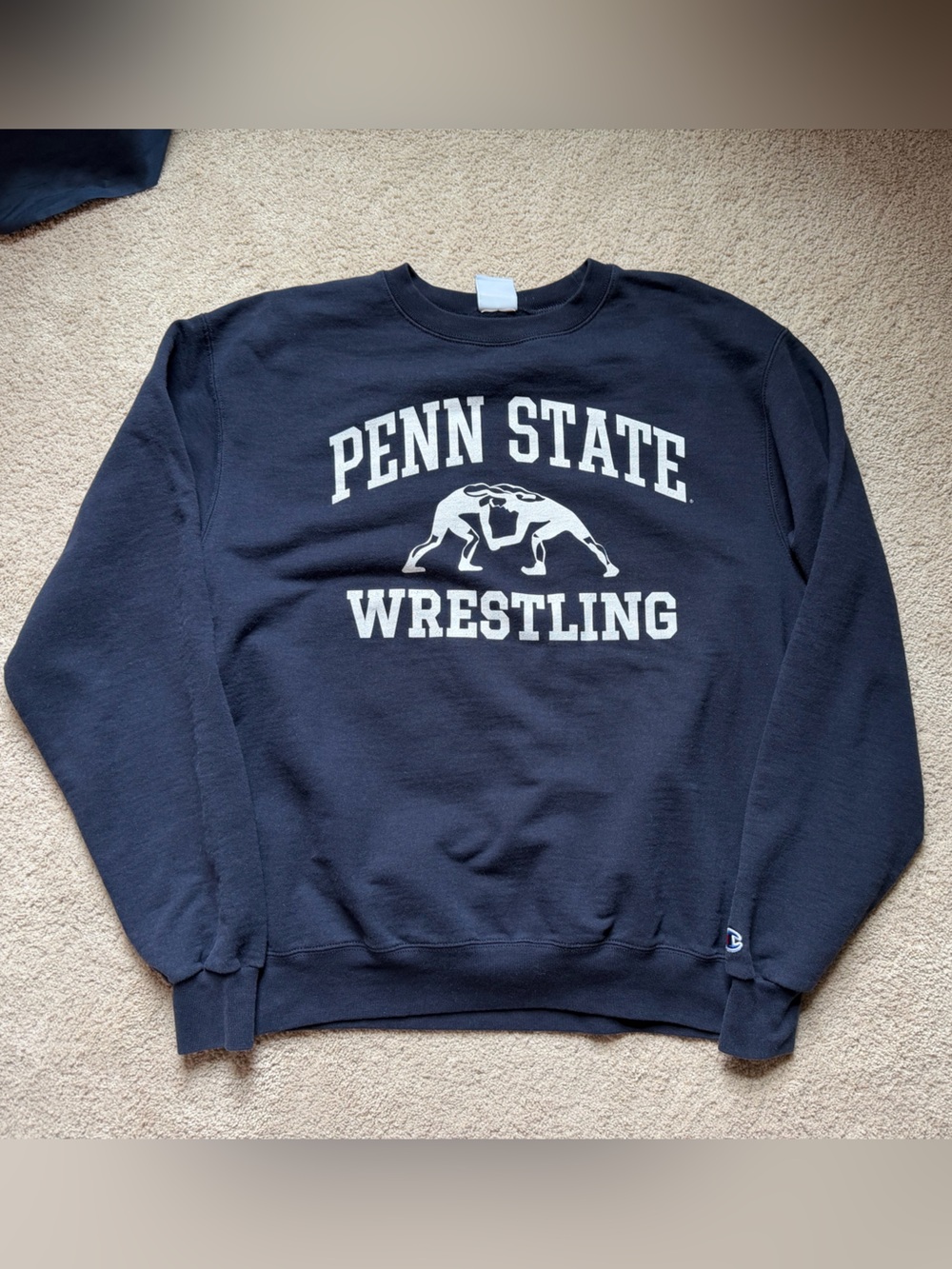 Penn State Nittany Lions Blue Wrestling Sweatshirt - Champion - Medium